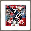 New England Qb Tom Brady, Super Bowl Xxxviii Champions Sports Illustrated Cover Framed Print
