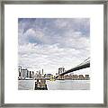 New York City Brooklyn Bridge East Framed Print