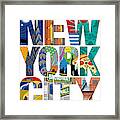 New York City Type Framed Print