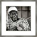 New York Street Fiddler Framed Print