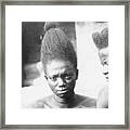 Nigerian Women Wearing Native Hairstyles Framed Print