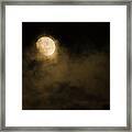 Night Sky And Full Moon Framed Print