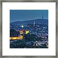 Night View Of Bratislava Framed Print