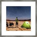 Nightsky In Atacama Desert In Chile Framed Print
