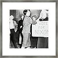 Nixon Loser Gets A Pie In The Face Framed Print
