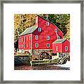 Nj Red Mill And Autumn Gold Framed Print