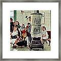 Norman Rockwell Visits A Country School Framed Print