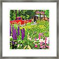 North Boston Road Old Red Truck, Eden Ny Framed Print