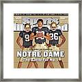 Notre Dame Qb Brady Quinn, Travis Thomas, And Tom Zbikowski Sports Illustrated Cover Framed Print