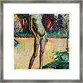 Nude Boy In The Garden Of Nyerges Framed Print