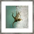 Nude Man And Woman Underwater Framed Print