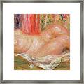 Nude On Couch Framed Print