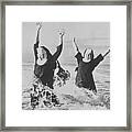 Nuns In The Surf Framed Print