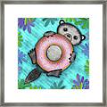 O Is For Otter With An O So Delicious Doughnut Framed Print