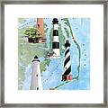 Obx Lighthouses Framed Print
