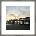 Obx Sunrise Nh Fishing Pier Framed Print