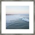 Oceanside California Big Wave Surfing 6 Framed Print