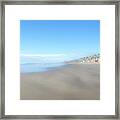 Oceanside California Beach Rare Low Tide Framed Print