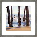 Oceanside California Pier Surfer 89 Framed Print