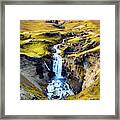 Ofaerufoss Waterfall Iceland 1 Framed Print