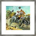 Off Roading During A Ten Thousand Mile Motor Race Framed Print