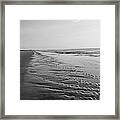 Ogunquit Beach Sand Patterns Ogunquit Maine Sunrise Black And White Framed Print