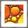 Oil & Water - Abstract Background Red Framed Print