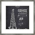 Oil Drilling Rig - Old Grunge Framed Print