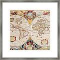 Old Cartographic Map Framed Print