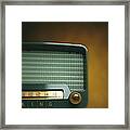 Old-fashioned Radio With Dial Tuner Framed Print