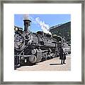 Old Timer At The Silverton, Colorado, Train Stop Framed Print