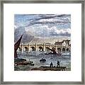 Old Westminster Bridge In 1754, 19th Framed Print