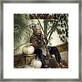 Old Woman With Pumpkins Framed Print