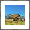 Old Wooden Barn Grand Teton Framed Print