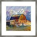 Old Wyoming Barn Framed Print