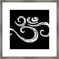 Om, Rustic Silver Framed Print