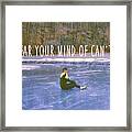 On The Ice Quote Framed Print