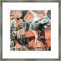 Orange And Black Framed Print