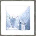 Our Blessed Lady Shepherds Us Forward Encouraging Us To Pray With Christ To God Our Father Framed Print