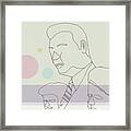 Outline Of Three People Framed Print