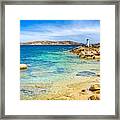 Palau, View To Lighthouse, Costa Framed Print
