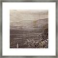 Palestinian Man Looks Out Over Plains Framed Print