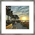 Palm Tree Sunset Framed Print