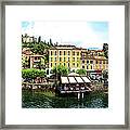 Panorama Of Bellagio From Lake Como Framed Print