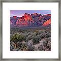 Panorama Of Rainbow Wilderness Red Rock Canyon - Las Vegas Nevada Framed Print