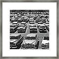 Parking Lot Full Of Cars Framed Print