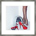 Party Detail With Woman Legs Framed Print