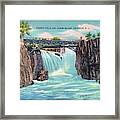 Passaic Falls And Chasm Bridge Paterson N J Framed Print