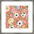 Pastel Flower Market Pattern Ivd Framed Print