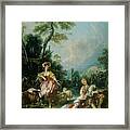 Pastoral With A Bagpipe Player Framed Print
